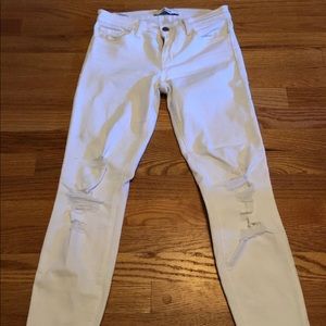 J brand white distressed jeans size 25